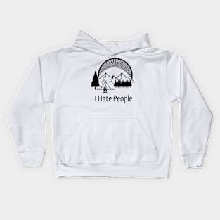 I Hate People Camping Kids Hoodie